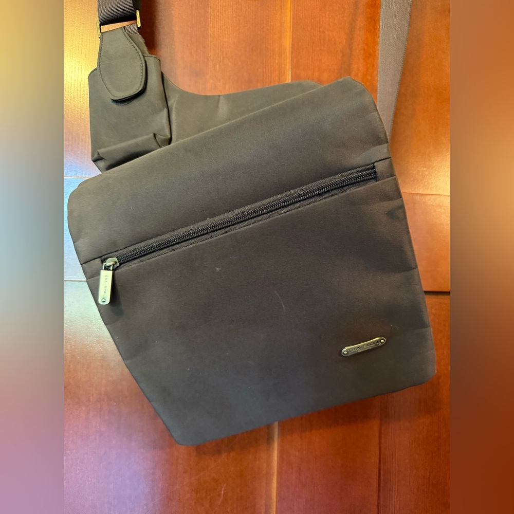 Travelon Brown Crossbody Bag With Security Features